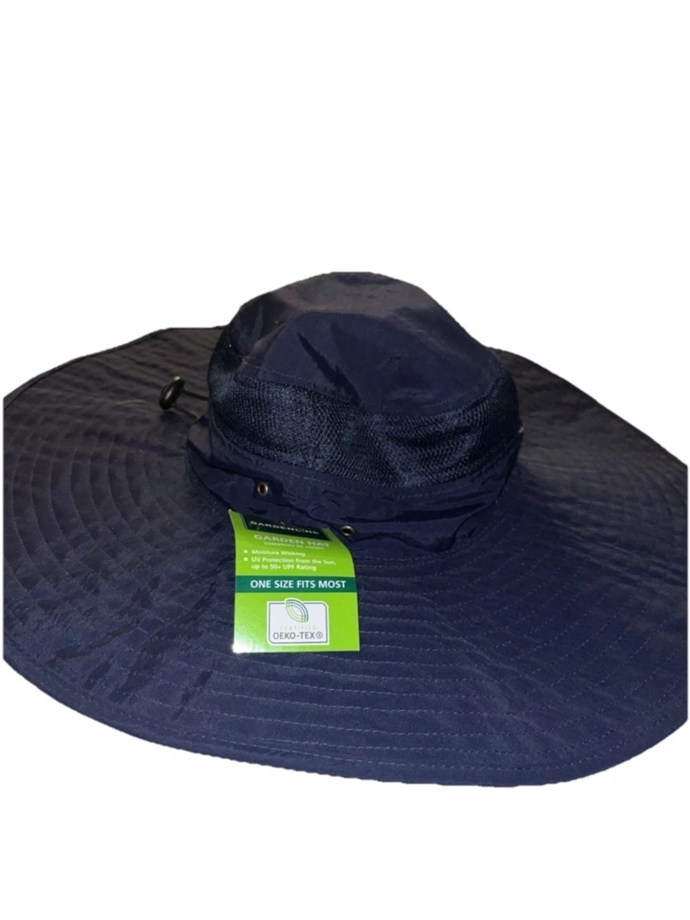 Gardenline Blue Wide Brim Gardening Sun Hat Neck Strap UPF 50+ One Size NWT - Picture 3 of 7